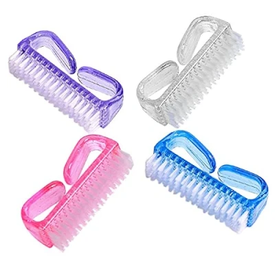 Image of 4 Pcs Nail Brushes, Cleaning Brush Plastic Handle Scrubbing Eco Friendly Fingernail with Soft Bristles Manicure Dust for Hand Toes Home Garden Salon use Pack Random