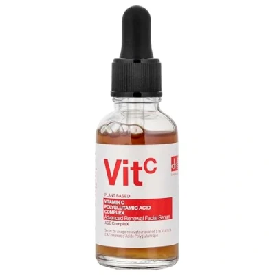 Image of Dr BOTANICALS Anti Aging Facial Serum With 3% Vitamin C &amp; 1% Polyglutamic Acid Complex Hydration, Wrinkle Reduction, and Youthful Radiance in One Bottle Luxury Skincare