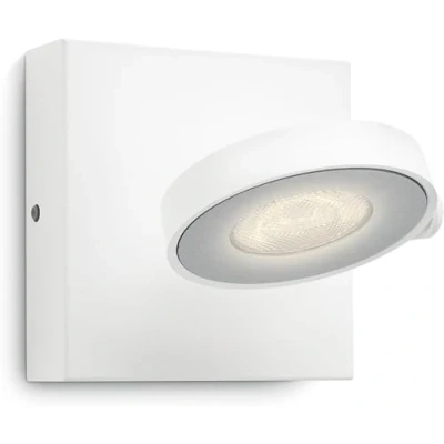 Image of Philips myLiving 5317031P0 Clockwork Warmglow Spot 1 Flame 500 lm Metal 4.5 W Integrated White 11 x 9 cm, Metal, White, Integriert 4.5W 230V