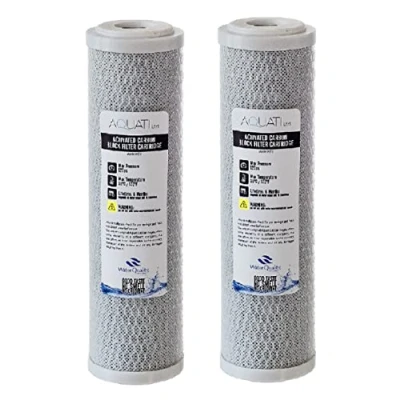 Image of 2X Aquati Activated Carbon Block 10 Standard CTO Water Filter for Reverse Osmosis, HMA and Drinking Purification Systems.