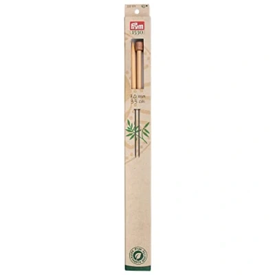 Image of Prym Single Pointed Knitting Pins Bamboo 33 cm 7.00 mm, Natural, One Size