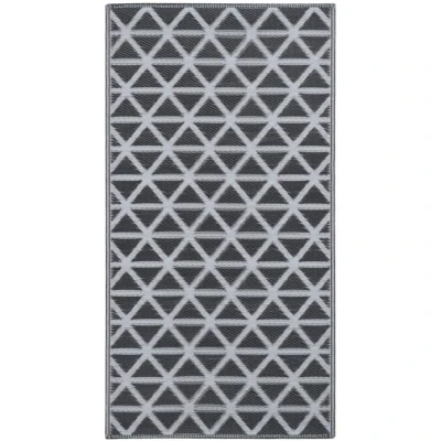 Image of vidaXL Outdoor Carpet ARAKIL Black 120x180 cm PP