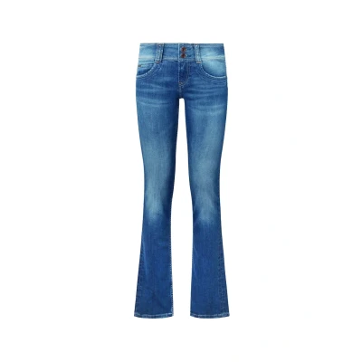 Image of Pepe Jeans Gen Women&#039;s Regular Fit Mid Waist Royal Dark, Blue (Denim d45), 27W / 34L