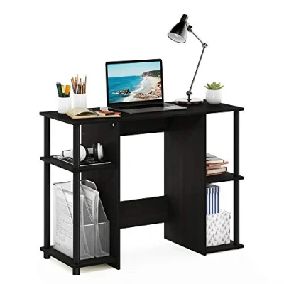 Image of Furinno JAYA Compact Computer Desk, Writing Study Espresso, 97.5 (W) x 72.4 (H) 39.6 (D) cm