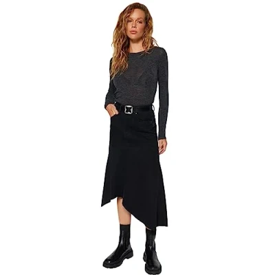 Image of Trendyol FeMan Basic Denim Skirt,Black,36