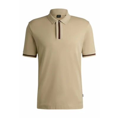 Image of BOSS Polo shirt, Men&#039;s, Size: Medium, Light beige five