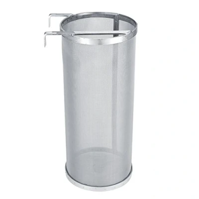 Image of Stainless Steel Beer Brewing Filter 300 Micron Homemade Brew Hop Mesh Strainer with Hook Kettle