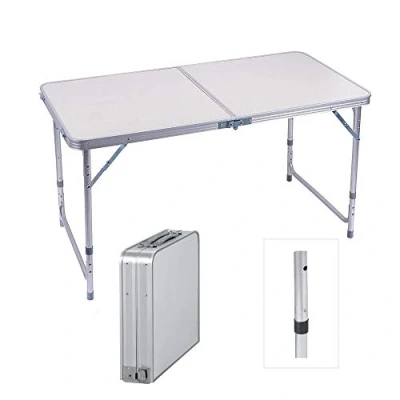 Image of EFAN Folding Camping Table 120x60x70cm, 4ft Portable Adjustable Height Picnic with Carry Handle, For Indoor or Outdoor Use Dining Table, load capacity up to 150kg