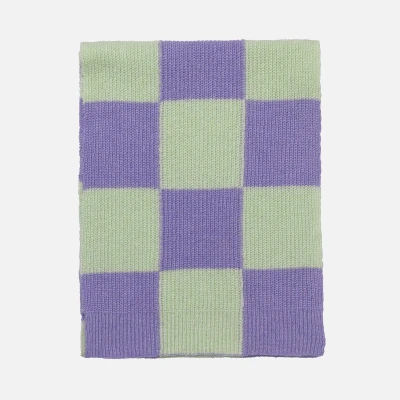 Image of Stine Goya Orphea Checked Ribbed Knit Scarf