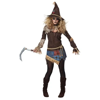 Image of California Costumes 01439S Creepy Scarecrow Adult Sized Costumes, Brown, S