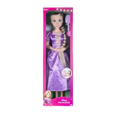 Image of Disney Princess Rapunzel Doll Playdate by Jakks Pacific 32&quot;/81 cm Tall and Poseable, My Size Articulated in Purple Dress, Comes with Brush to Comb Her Long Golden Hair