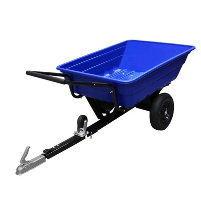 Image of ATV Trailer Garden Transportation Tow Tipping Quad Farm Horses Heavy Duty Tractor Dump Utility Cart Pneumatic Tyres 295kg