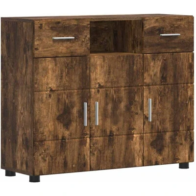 Image of vidaXL Sideboard Smoked oak 88.5 x 30.5 73 cm Engineered wood