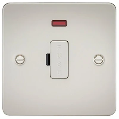 Image of KnightsBridge Flat Plate 13A fused spur unit with neon pearl