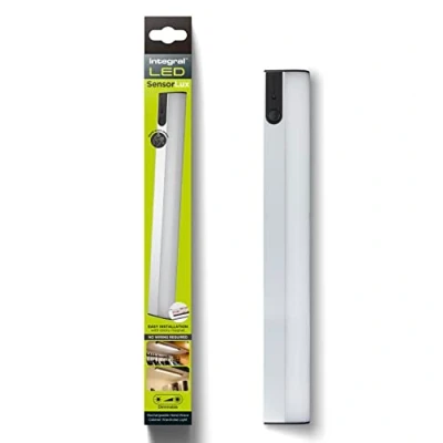 Image of Integral LED SensorLux Warm White Dimmable Motion Detection Under Cabinet &amp; Wardrobe Light with Magnetic Strip Aluminium Construction, Rechargeable 1600mAh Battery Easy to Install