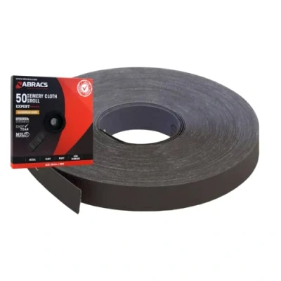 Image of Emery Cloth Sandpaper Roll Abracs Fine Medium Coarse Aluminium Oxide (150 Grit, 10 Metre)