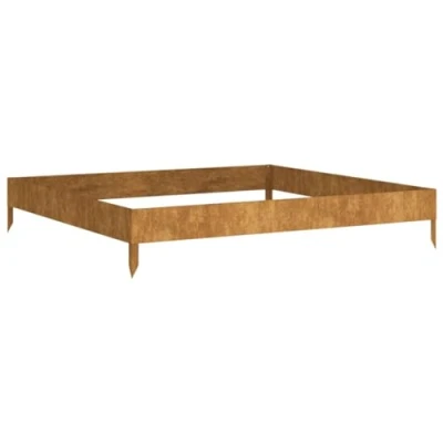 Image of vidaXL Garden Raised Bed for Planting Spacious Planter Box in Corten Steel with Square Shape and Rustic Weathered Look Ideal Patio, Balcony or Garden.