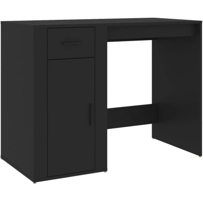 Image of vidaXL Desk Black 100x49x75 cm Engineered Wood