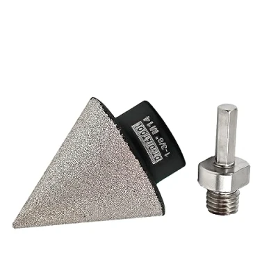 Image of DT DIATOOL Diamond Beveling Chamfer Bit 35mm with Hex Adapter for Enlarging Trimming Shaping Existing Holes of Granite Marble Porcelain Tiles
