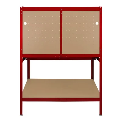 Image of MonsterShop Workbench with Pegboard Drawer &amp; Light Red