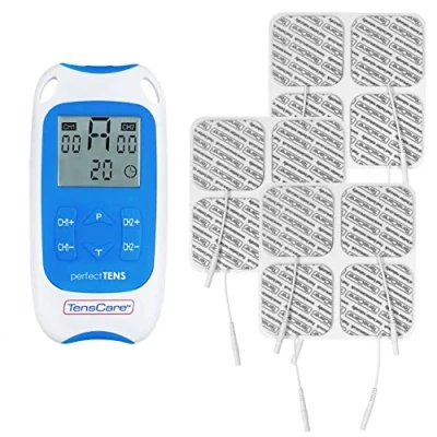 Image of TensCare Perfect TENS + 12 E CM5050V Clinically Proven device. for Pain Management of Acute and Chronic Pains. Can be Used at Home or on the Go