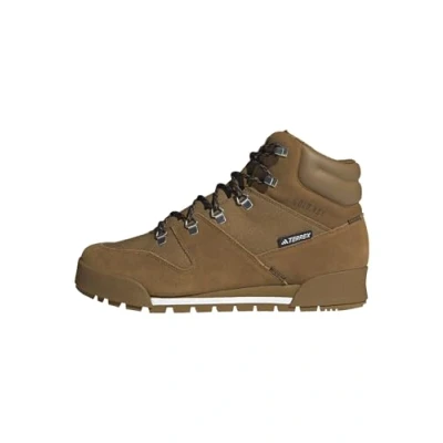 Image of Adidas Terrex Snowpitch COLD.RDY Hiking shoes, Men&#039;s, Size: 7.5, Bronze strata/bronze strata/semi impact orange Leather and textile