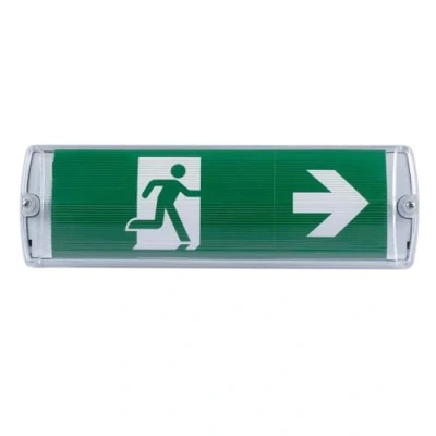 Image of V TAC Emergency Fire Exit LED Bulkhead Light Ceiling or Wall Mount, Maintained, 3 Hours Back Up 24 Hrs Charging Time 140 lumens