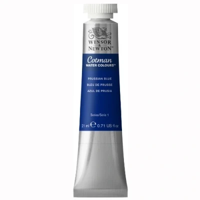 Image of Winsor &amp; Newton Cotman 21ml Water Colour Tube Prussian Blue