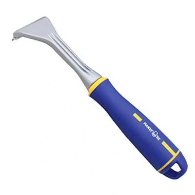 Image of MANUFORE Carbide Paint Scraper with 2 Inch Double Edged Tungsten Steel Blade for Removing Paint, Glue, Grout