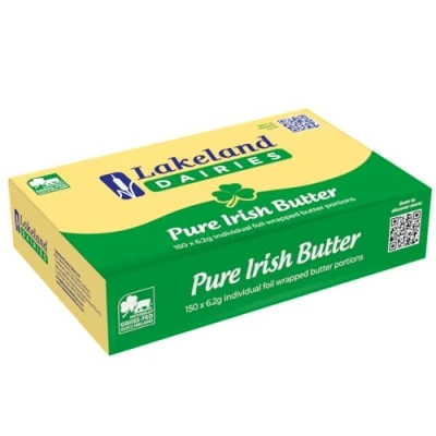 Image of 150 x Lakeland Irish Butter 6.2g Individual Foil Wrapped Portions From GREAT BRITISH TRADING LIMITED