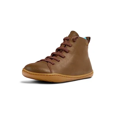 Image of Camper PEU CAMI KIDS Unisex Laceup ankle boots for kids, Size: 7.5K, Medium brown Leather