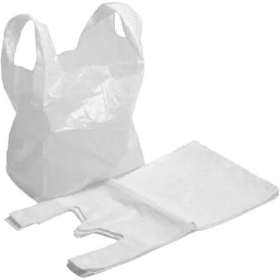 Image of AMD Nexus Carrier Bags 11 x 17 21 Large Plastic Heavy Duty Vest Pack of 75 (White)