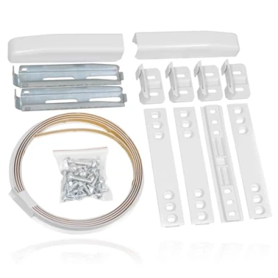 Image of SPARES2GO Universal Integrated Fridge Door Slide Mounting Bracket fixing Kit with cupboard brackets (pack of 4)