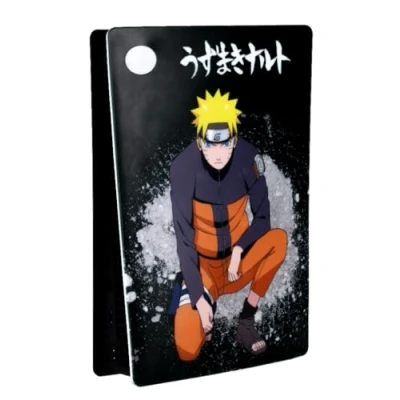 Image of Konix Naruto Shippuden Protective Front for PS5 Console, Silicone, Shockproof, Scratch Resistant, Motif, Black