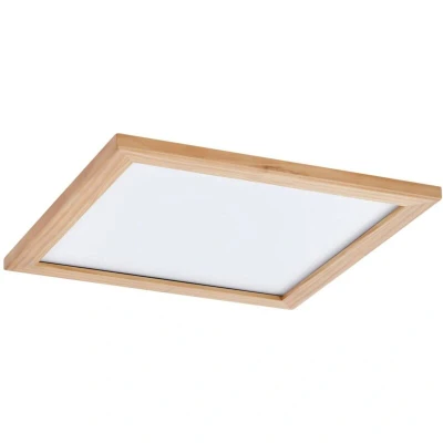 Image of Lucande LED ceiling light Joren, 42 cm, wood, CCT, remote control