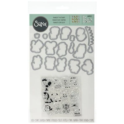 Image of Sizzix Framelits Die Set 17PK w/Stamps Zodiac Animals, Metal, Multicolour, 29.5 x 17 0.2 cm