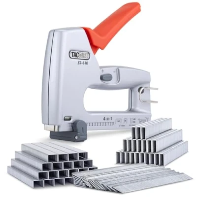 Image of Tacwise 1764 Z4 140 Heavy Duty 4 in 1 Metal Staple Nail Gun with 4000 Staples and 2000 Nails, Uses Type 91 Staples, 18G Nails 180 Headless Pins