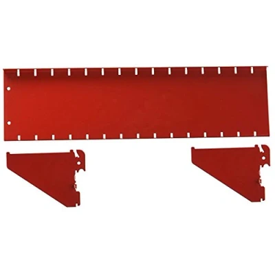 Image of Wall Control ASM SH 1604 R 4&quot; Deep Pegboard Shelf Assembly Only, Red