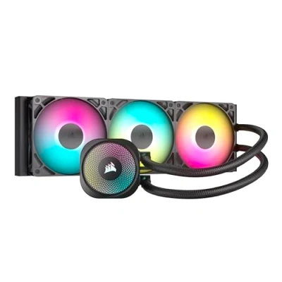 Image of Corsair NAUTILUS 360 RS ARGB Liquid CPU Cooler 360mm AIO Low Noise Direct Motherboard Connection Daisy Chain Intel LGA 1851/1700, AMD AM5/AM4 3x RS120 Fans Included Black