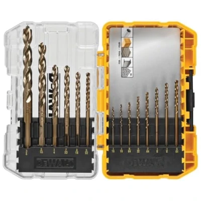 Image of DEWALT Cobalt Alloy Steel Drill Bit Set with Pilot Point, 14 Piece (DWA1240)