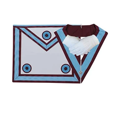 Image of Masonic Regalia Mark Master Masons Apron Imitation Leather and Collar set