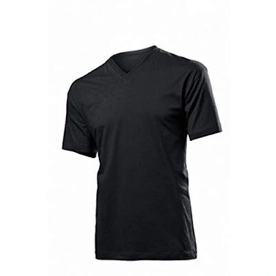 Image of Stedman Apparel Men&#039;s Classic T V neck/ST2300 Shirt, Black Opal, Small