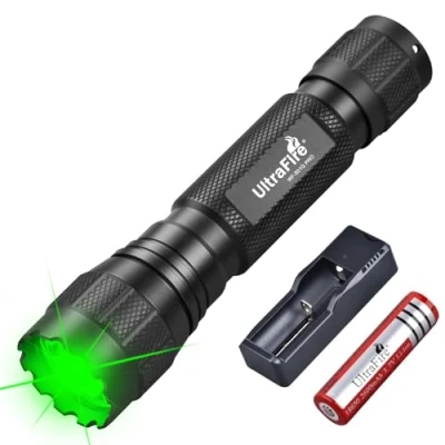Image of ULTRAFIRE Green Hunting LED Torch, 10W Single Mode Light for Hunting, 350 Yards Super Bright Hog Predator Torch Night Observation, WF 501G RRO
