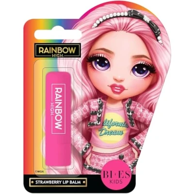 Image of Rainbow High Dolls Strawberry Flavour Lip Balm Moisturizing &amp; Hydrating Formula Perfect for Kids Adults, 4g