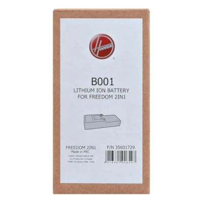 Image of Hoover 35601729 Lithium Vacuum Cleaner Battery, Rechargeable, 22.2 V, Black, Original Compatible with Freedom 2in1 Rechargeable and Handy