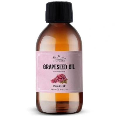 Image of Grapeseed Oil 250ml, Cold Pressed Oil, 100% Pure &amp; Natural, Moisturiser and Conditioner, Massage for Hair, Skin, Face, Beard Aromatherapy, Organic