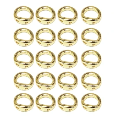 Image of MDHQ Stylish Double Hole Connector Rings Flexible Use Connectors Handy End Beads Tips for Beading Accessories