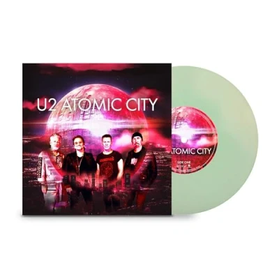 Image of U2 Atomic City Photoluminescent Transparent vinyl Sealed 2023 UK 7&quot; 5863778