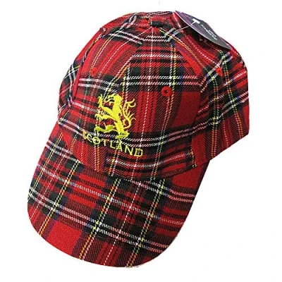 Image of Thistle Products Royal Stewart Scottish Tartan Lion Rampant Scotland Baseball Cap hat