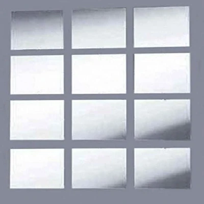 Image of Super Cool Creations Rectangle Mirror Tiles &amp; Mosaic Mirrored Pack of 10 8cm x 4cm